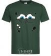 Мужская футболка SPUNCH BOB стеснительное лицо Темно-зеленый фото