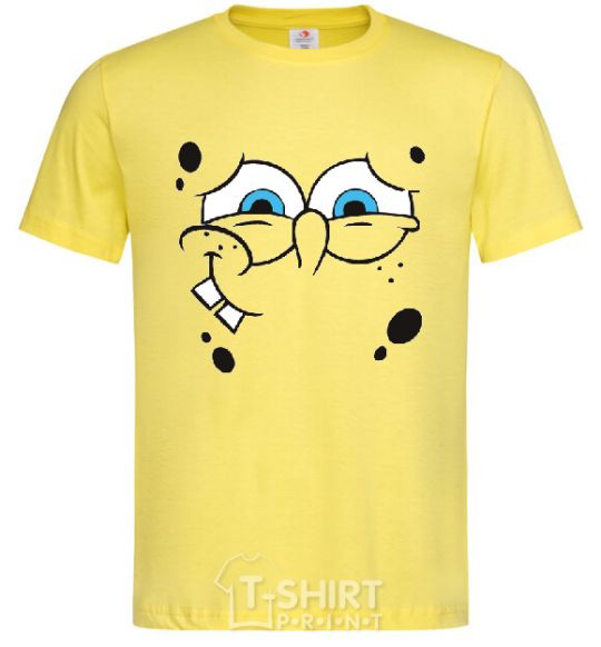 Мужская футболка SPUNCH BOB стеснительное лицо Лимонный фото