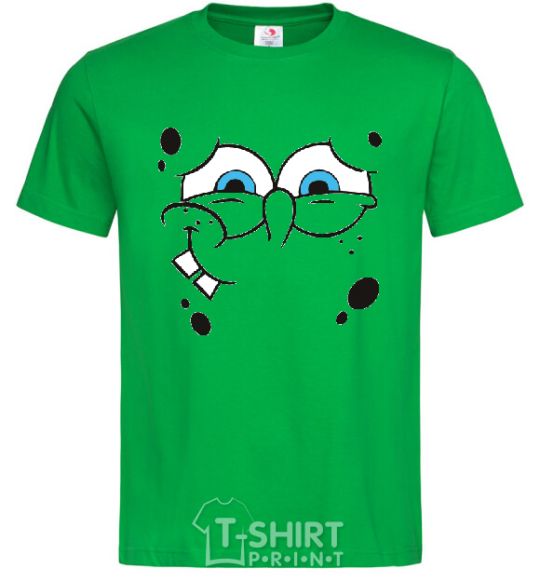 Мужская футболка SPUNCH BOB стеснительное лицо Зеленый фото