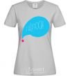 Women's T-shirt The inscription HELLO grey фото