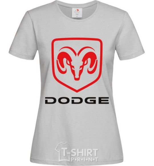 Women's T-shirt DODGE grey фото