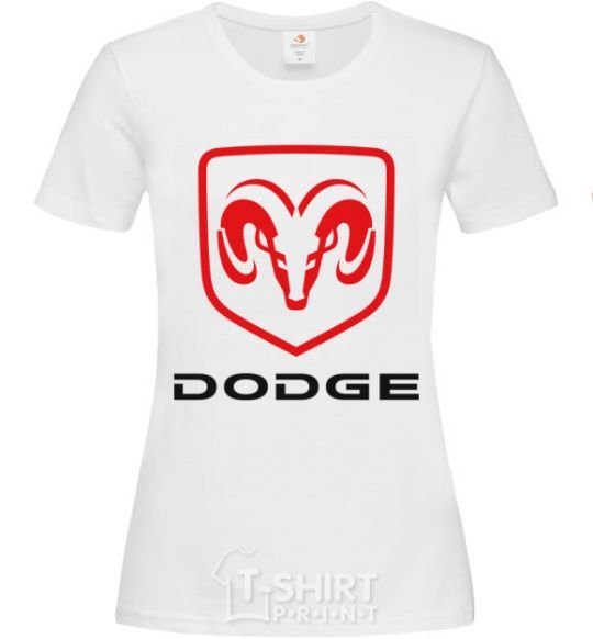 Women's T-shirt DODGE White фото