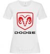 Women's T-shirt DODGE White фото