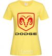 Women's T-shirt DODGE cornsilk фото