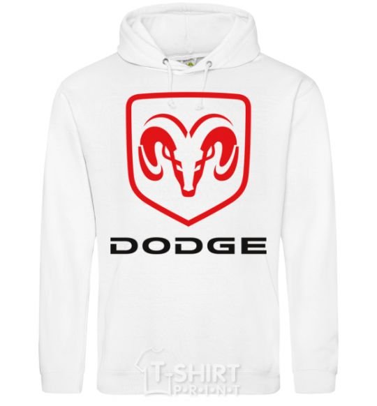 Men`s hoodie DODGE White фото