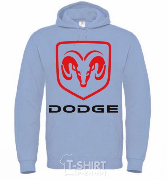 Men`s hoodie DODGE sky-blue фото