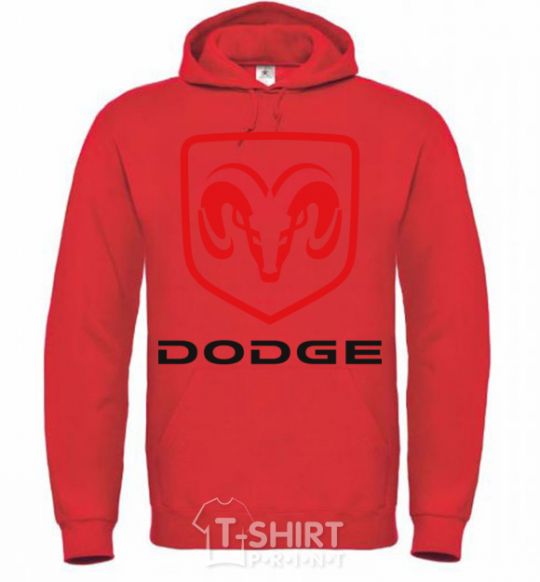 Men`s hoodie DODGE bright-red фото