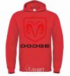 Men`s hoodie DODGE bright-red фото