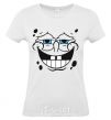 Women's T-shirt SPUNCH BOB face with a satisfied smile White фото