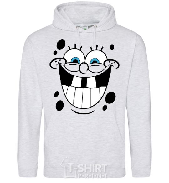 Men`s hoodie SPUNCH BOB happy face sport-grey фото