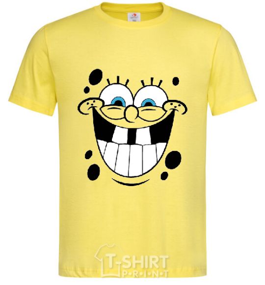 Мужская футболка SPUNCH BOB счастливое лицо Лимонный фото