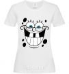 Women's T-shirt SPUNCH BOB happy face White фото