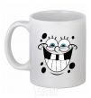 Ceramic mug SPUNCH BOB happy face White фото