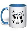 Чашка с цветной ручкой SPUNCH BOB счастливое лицо Ярко-синий фото