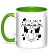 Чашка с цветной ручкой SPUNCH BOB счастливое лицо Зеленый фото