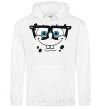 Men`s hoodie SPUNCH BOB is the face of a smart-ass White фото