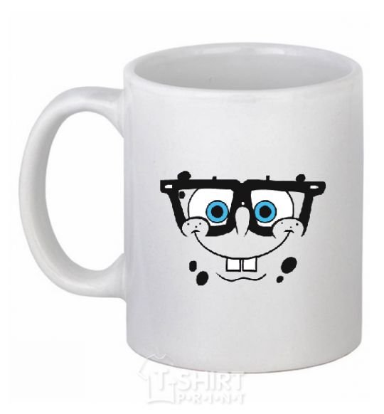 Ceramic mug SPUNCH BOB is the face of a smart-ass White фото