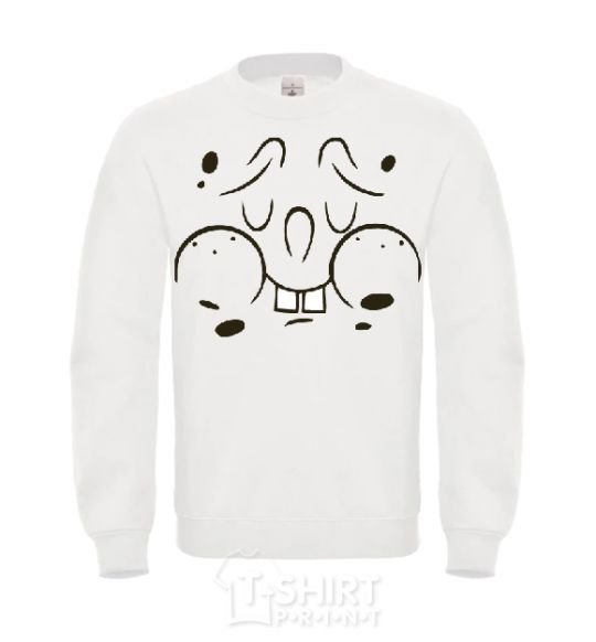 Sweatshirt SPUNCH BOB'S puzzled face White фото