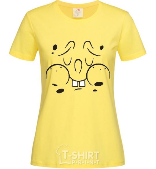 Женская футболка SPUNCH BOB озадаченное лицо Лимонный фото