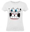 Women's T-shirt SPUNCH BOB screaming face White фото