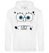 Men`s hoodie SPUNCH BOB horny face White фото