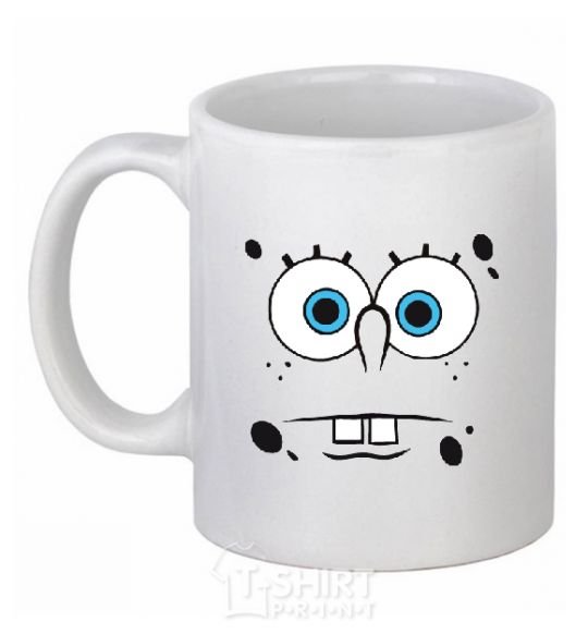 Ceramic mug SPUNCH BOB horny face White фото