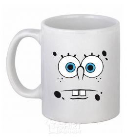 Ceramic mug SPUNCH BOB horny face White фото
