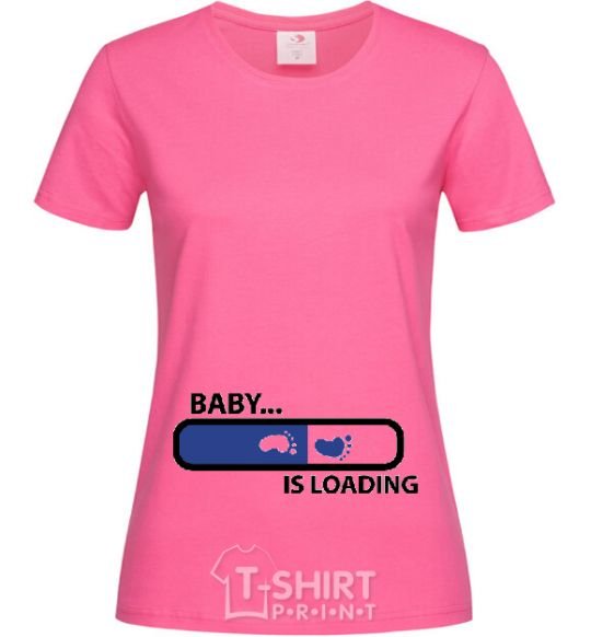 Women's T-shirt BABY IS LOADING heliconia фото