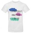 Men's T-Shirt I AUTOMATICALLY SMILE... White фото