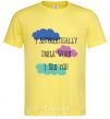 Men's T-Shirt I AUTOMATICALLY SMILE... cornsilk фото