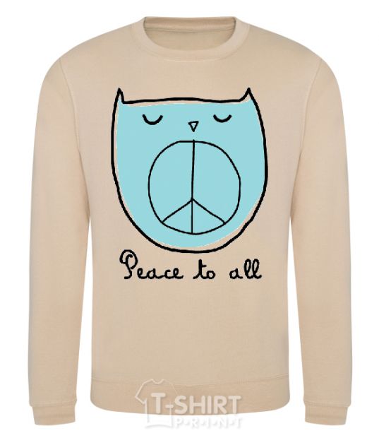 Sweatshirt PEACE TO ALL sand фото