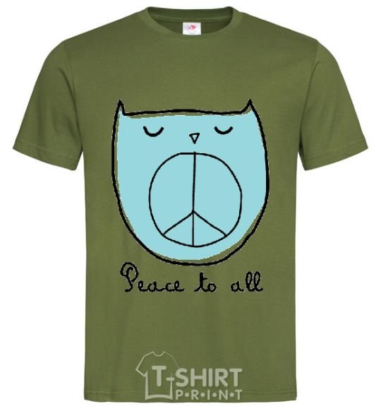 Men's T-Shirt PEACE TO ALL millennial-khaki фото