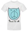 Men's T-Shirt PEACE TO ALL White фото