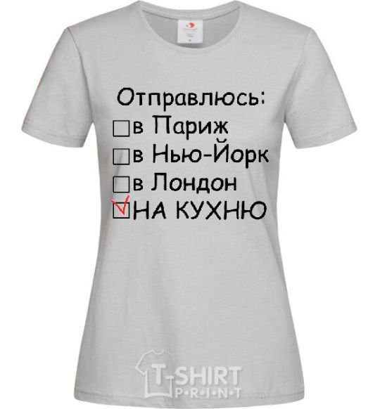 Women's T-shirt RELATED grey фото