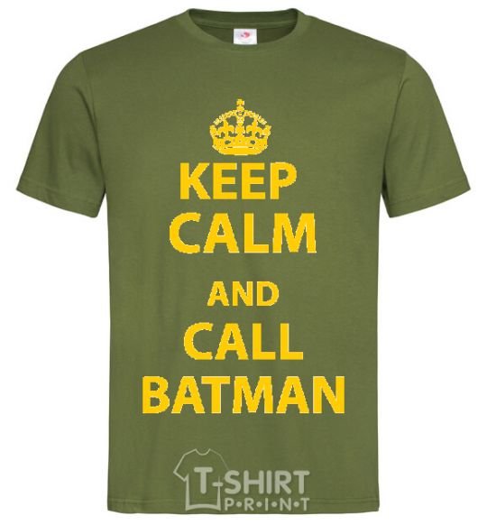 Men's T-Shirt Keep calm and call a Batman millennial-khaki фото