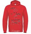 Men`s hoodie PAPA+MOM=WE bright-red фото