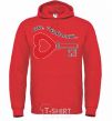 Men`s hoodie OPENING KEY bright-red фото