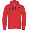 Men`s hoodie EVOLUTION bright-red фото