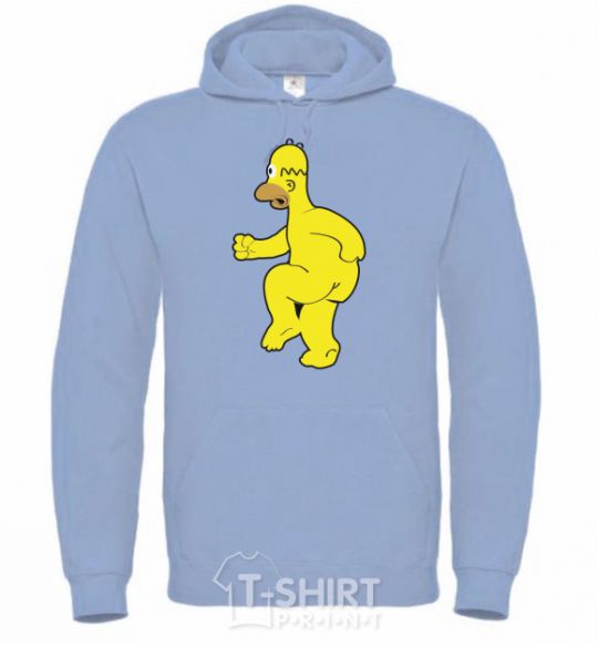 Мужская толстовка (худи) Гомер голый Голубой фото