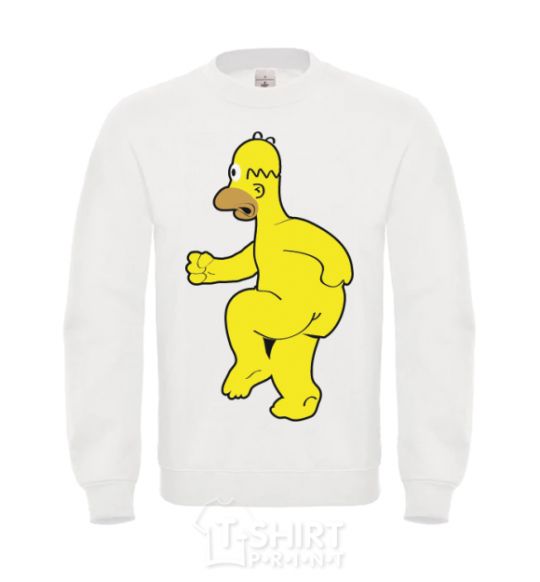 Sweatshirt Homer's naked White фото