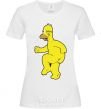 Women's T-shirt Homer's naked White фото