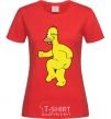 Women's T-shirt Homer's naked red фото