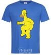 Мужская футболка Гомер голый Ярко-синий фото
