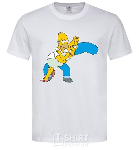 Men's T-Shirt BART WITH WIFE White фото