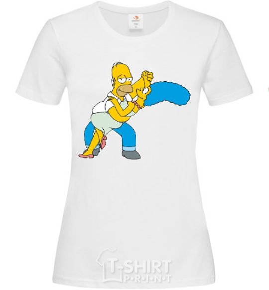 Women's T-shirt BART WITH WIFE White фото