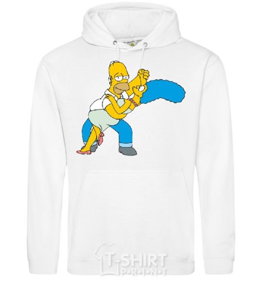 Men`s hoodie BART WITH WIFE White фото