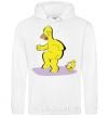 Men`s hoodie BART AND THE DOG White фото