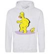 Men`s hoodie BART AND THE DOG sport-grey фото