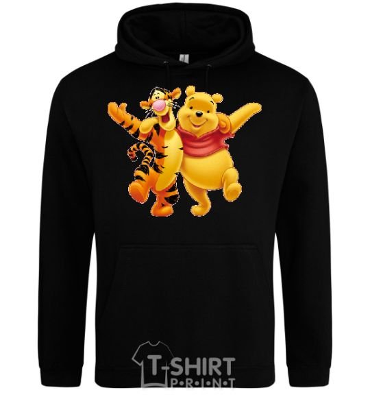 Men`s hoodie WINNIE THE POOH black фото