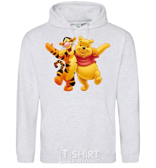 Men`s hoodie WINNIE THE POOH sport-grey фото